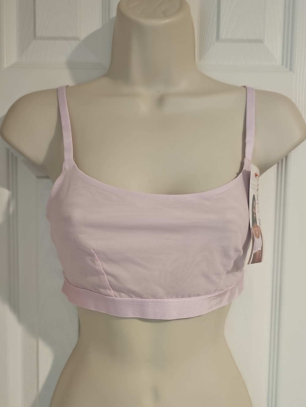 Joyspun Women's Size Medium Mesh Bralette Light Pink New